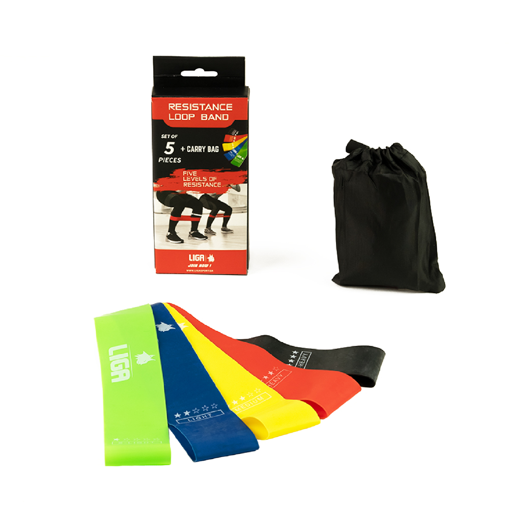 Latex hip bands set- Set of 5 pieces